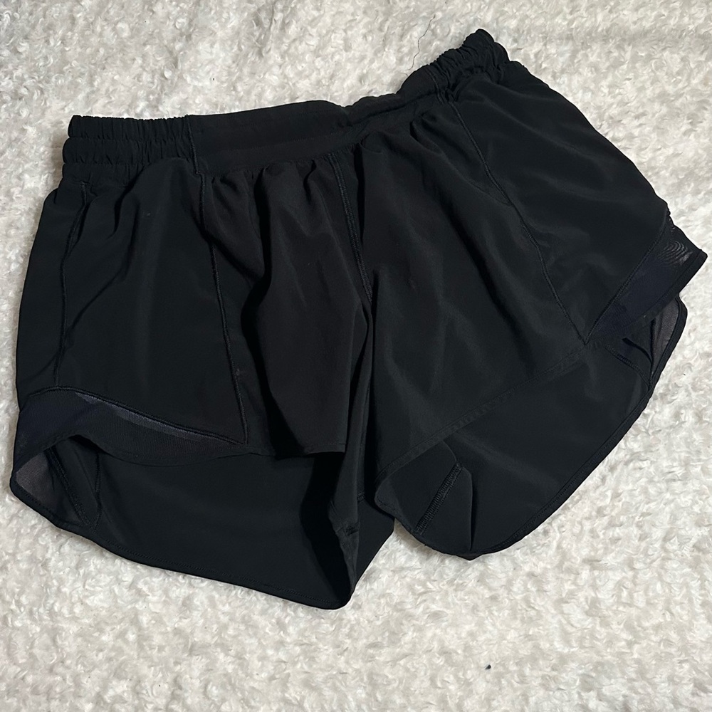 Lululemon black Hotty Hot High Rise Lined Shorts